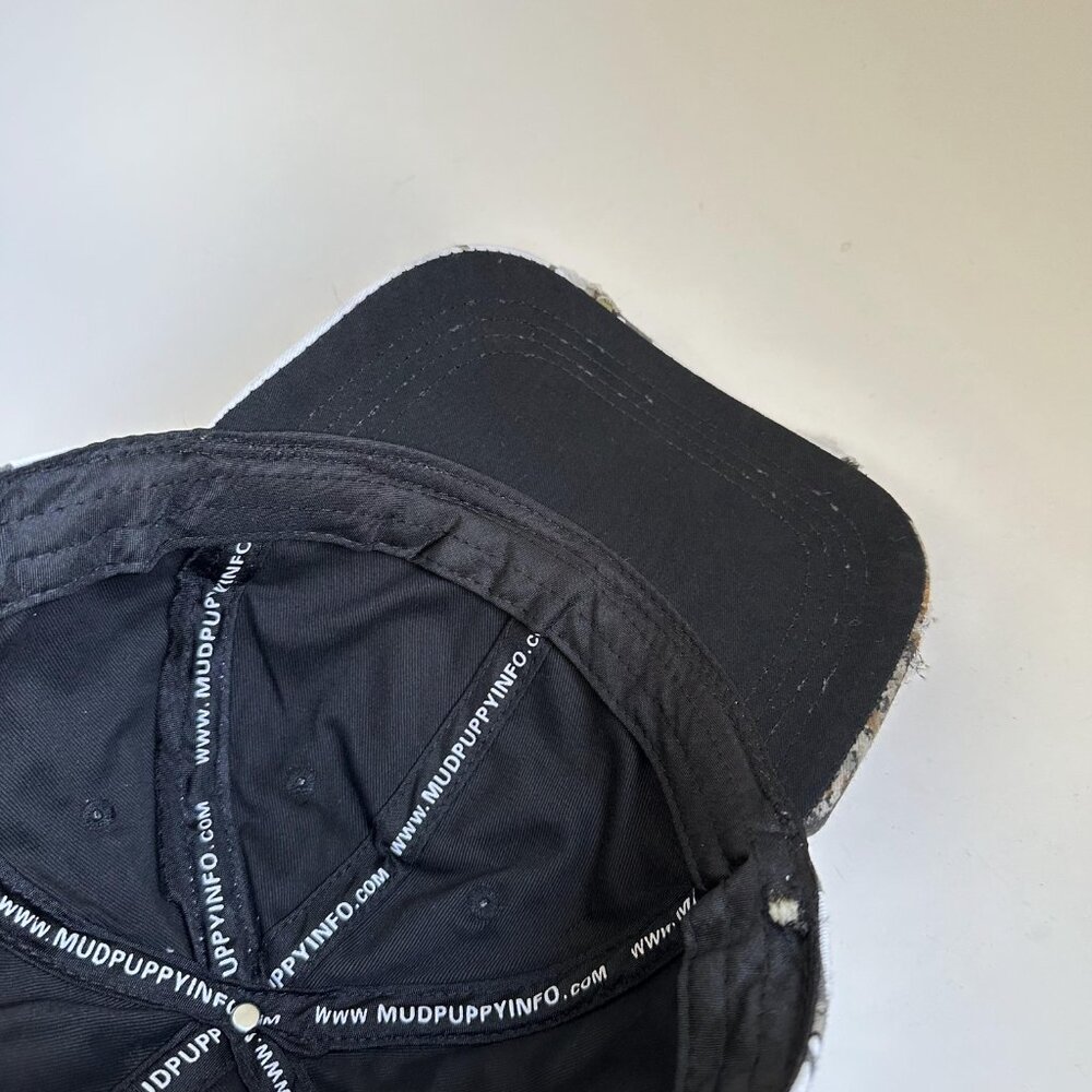 Mud Puppy Baseball Hat Camo Hunter Info Adjustable Strap Back Cap Embroidered - Picture 9 of 9